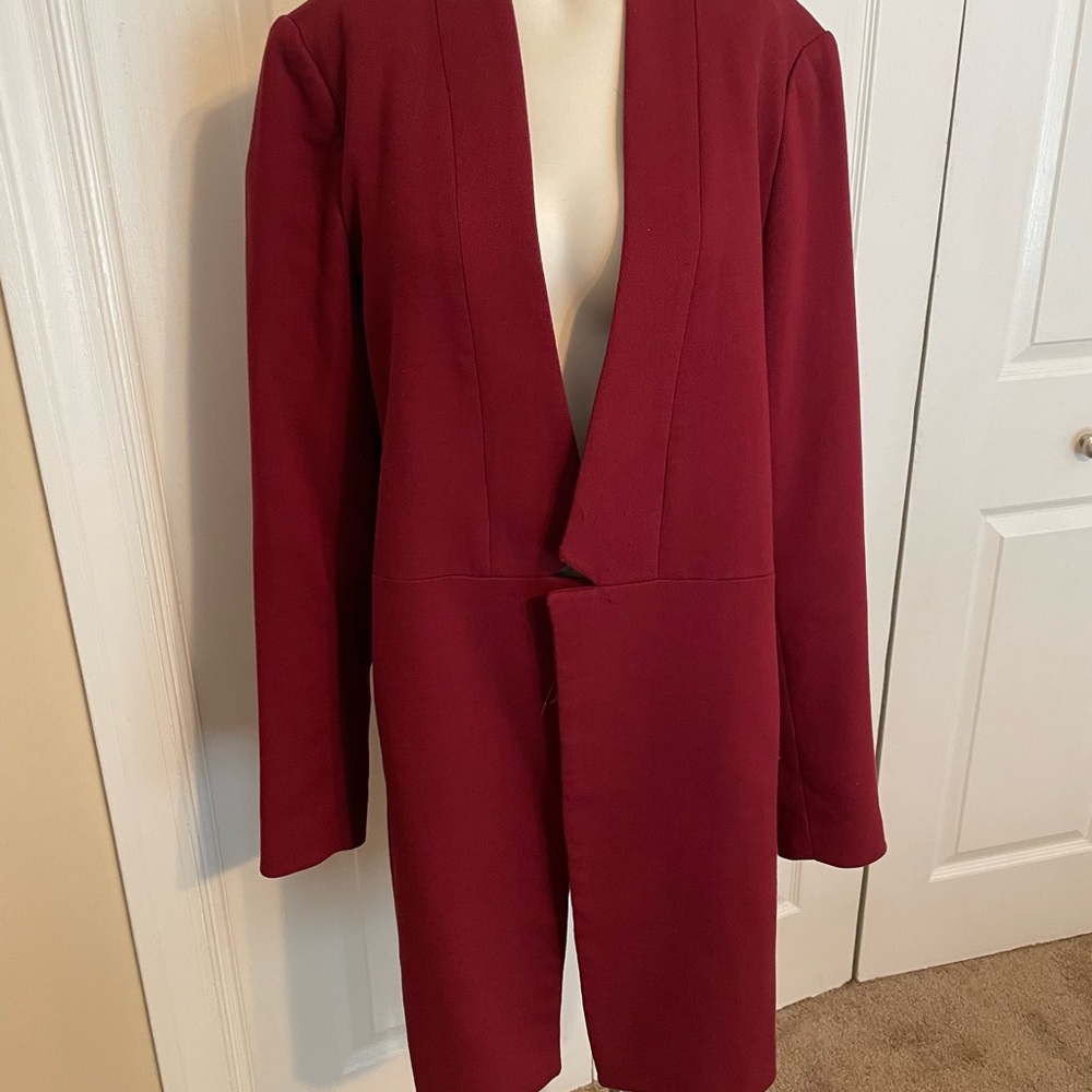 Open front overcoat
